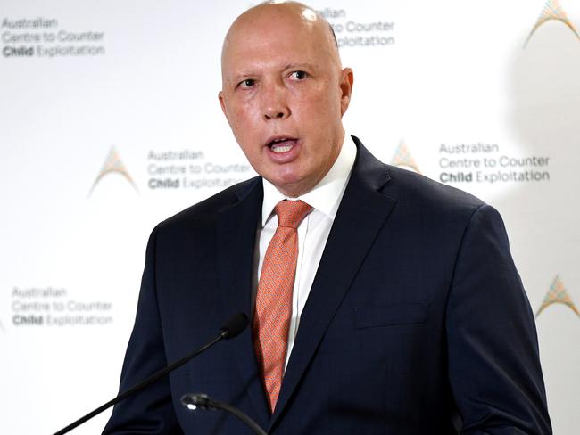 Defence Minister Peter Dutton. Picture: NCA NewsWire / Dan Peled