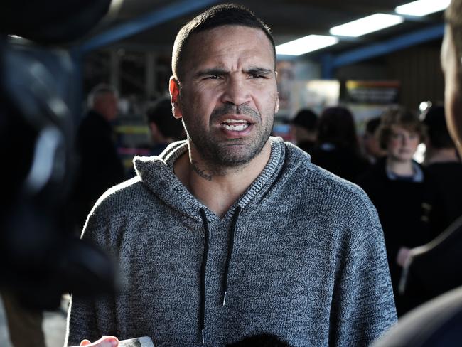 BOXING: Anthony Mundine at the Brighton Boxing Club to give a seminar to young aspiring boxers. Picture: LUKE BOWDEN