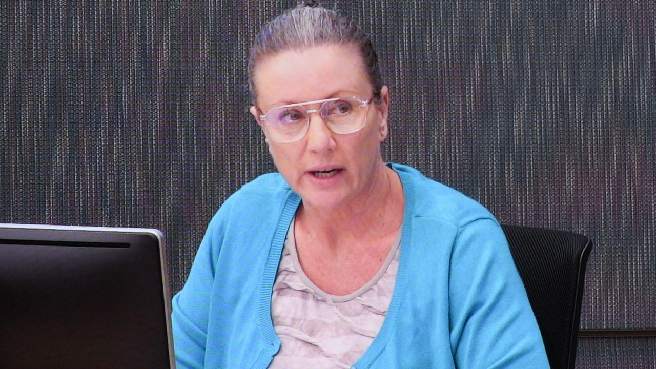 Kathleen Folbigg shown on a video link during a hearing in the NSW Coroners Court in 2019. Picture: AAP / Peter Rae