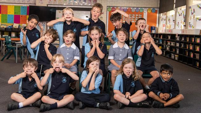 Newtown Primary School preps Prep P - Back row - Yunus Hassan, Sloan Young, Sammy Hoye, Henry Chaffey, Darcy Shea, Middle row - Louis Anson, Indigo Hewitt, Tahlia Healy, Stevie Morris, Eamon Sabet-Collins Front row - Cooper Portch, Frankie Butler, Jabez Murphy, Lucy Menz, Kai Ghedia