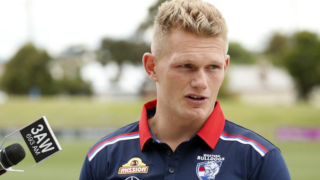 Adam Treloar at Whitten Oval. Picture: Getty Images