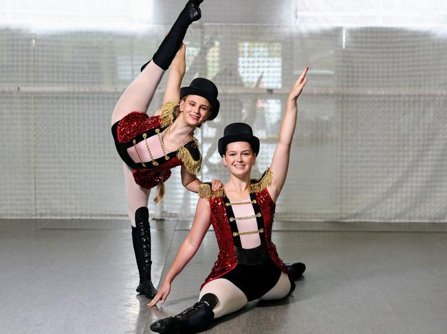 Unity Performing Arts Studio will perform two end of year dance concerts this weekend at Bulmba-Ja Arts Centre. Unity Performing Arts senior dancers Keala Hoskins and Scarlett Cahill will perform as ringmasters in Welcome to the Circus, showing at Bulmba-Ja on Sunday. Picture: Brendan Radke