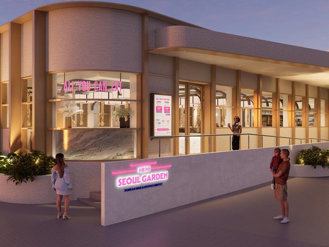 The new precinct will offer dine in and take away meals, such as noodle bars, Yum Cha and Asian diners.