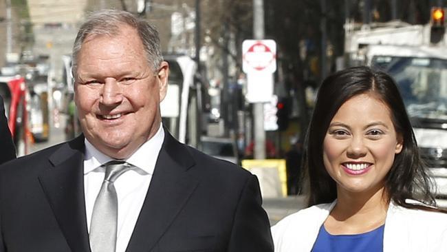 Robert Doyle with Tessa Sullivan in August last year. Picture: David Caird