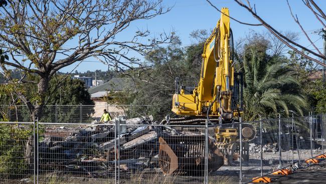 Old Snap Fitness building on corner of James and West streets demolished. Picture: Nev Madsen.