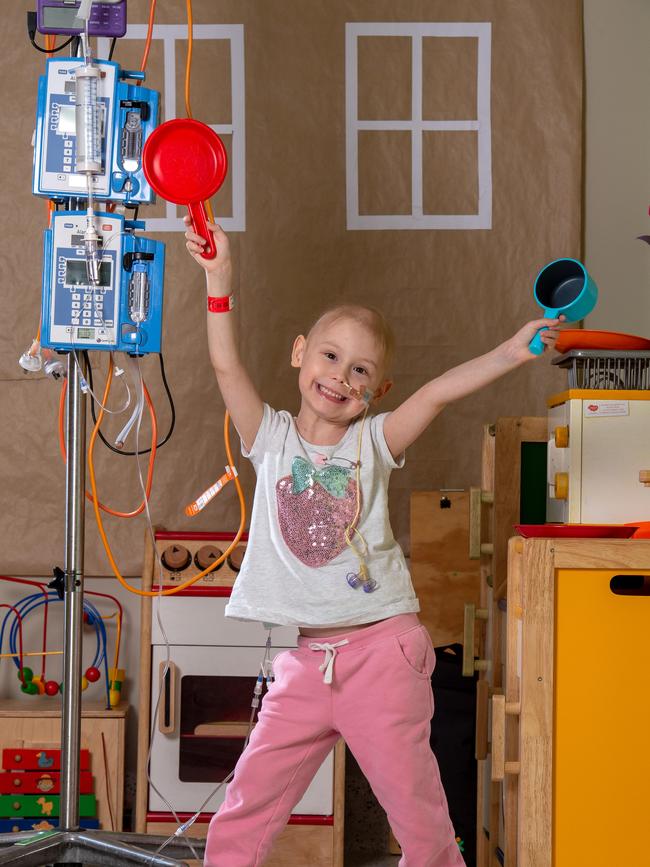 Matilda Hutton-Latham playing in the Kookaburra Playroom. Picture: Jay Town