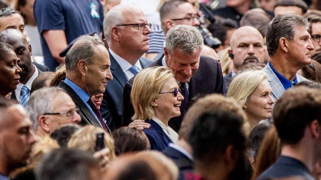 Before: Hillary Clinton at New York’s 9/11 ceremony.