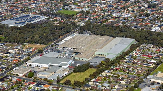 Aerial view of the former Metcash site.