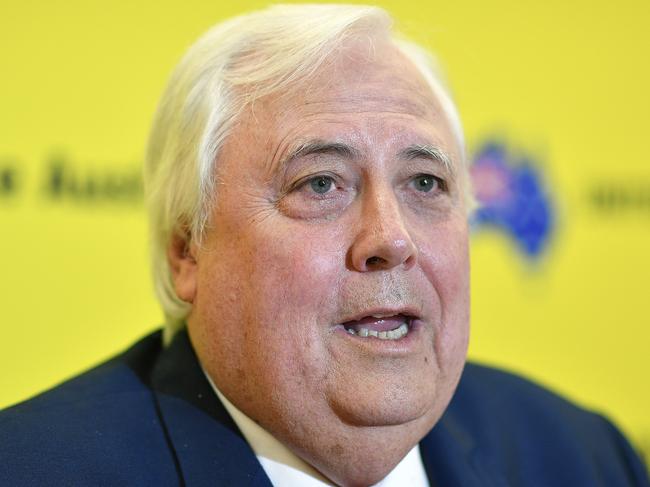 United Australia Party leader Clive Palmer wants to increase the weekly age pension. Picture: AAP