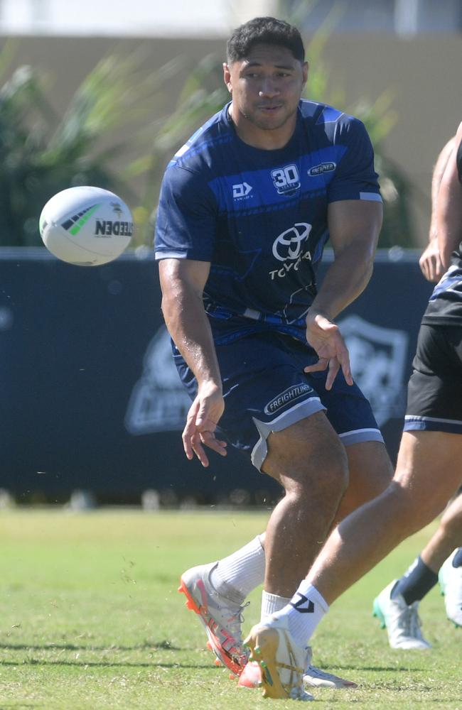 North Queensland Cowboys training at Cowboys HQ. Jason Taumalolo. Picture: Evan Morgan