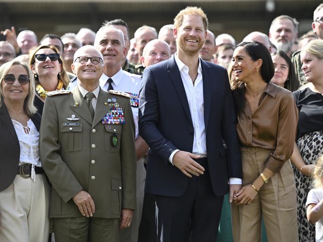 The couple met with families from Italy and Netherlands during day five of the Invictus Games. Picture: Getty Images for the Invictus Games Foundation