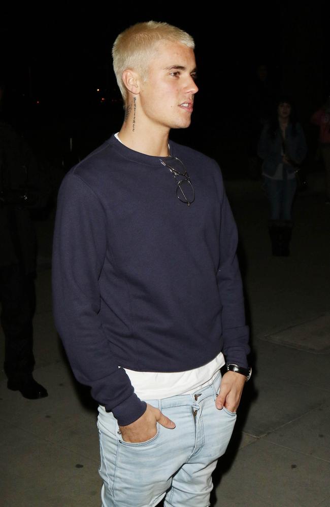 Justin Bieber during the height of his party days in Hollywood. Picture: Hollywood To You/Star Max/GC Images