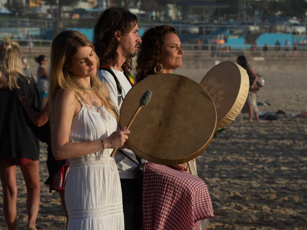 Annalise Braakensiek Memorial held at Bondi Beach this morning. Wednesday January 16 Image Picture: Monique Harmer