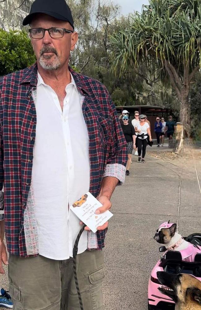 Cameron McConaghy at the Dogs Matter protest on Saturday, September 2.