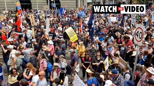 Thousands gather in Melbourne again to protest vaccine mandates