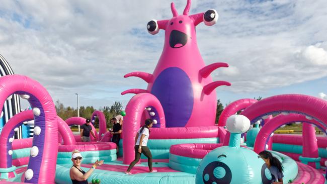 AirSpace themed wonderland with inflatable aliens is part of the Big Bounce inflatable theme park.