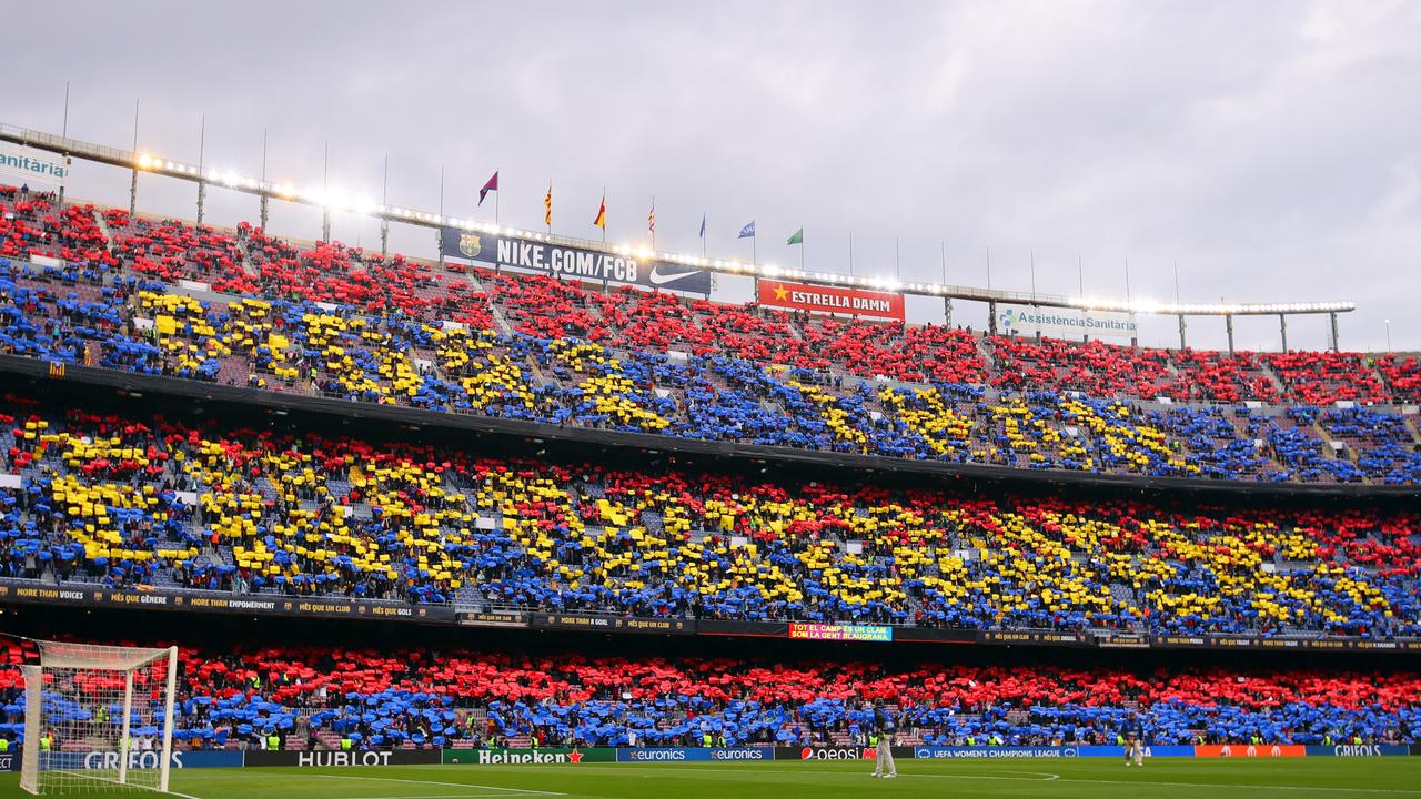 Barcelona, Catalonia. 30th Mar, 2022. FC Barcelona players celebrate a goal  during the UEFA Women's Champions League match between FC Barcelona Femeni  and Real Madrid Femenino at Camp Nou.Final score; FC Barcelona