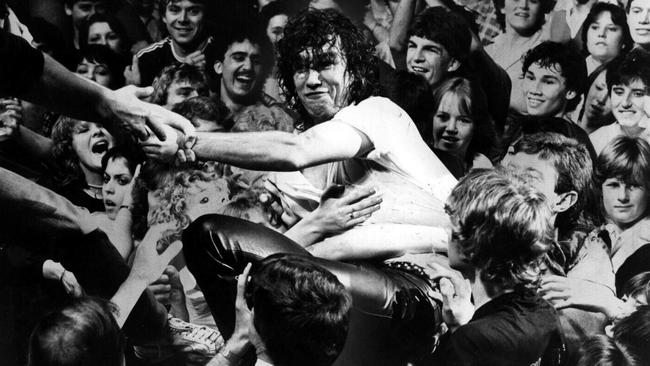 Then Cold Chisel singer Jimmy Barnes during the band's farewell concert.