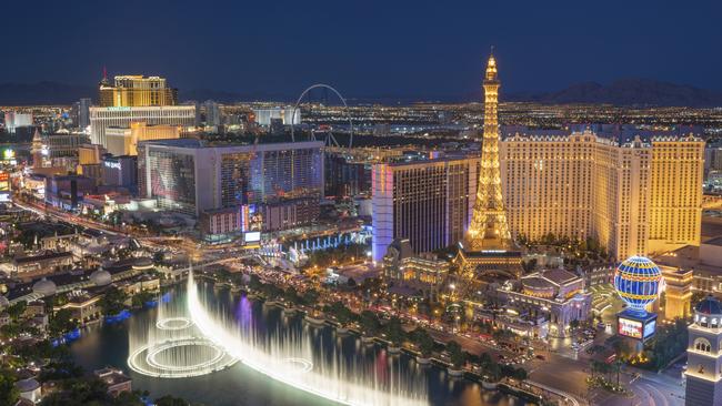 The famous Las Vegas Strip - the giant behind one of its most famous sites, Caesars Palace, have returned to the Gold Coast to eye a potential integrated resort, it’s first in Australia. Picture: iStock