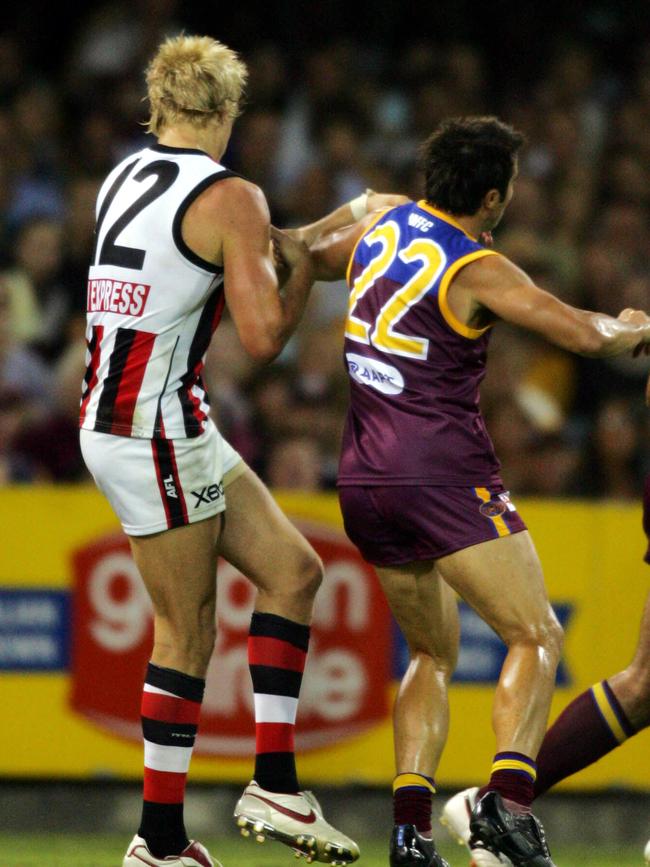 Chris Scott targets Nick Riewoldt after he injured his collarbone.