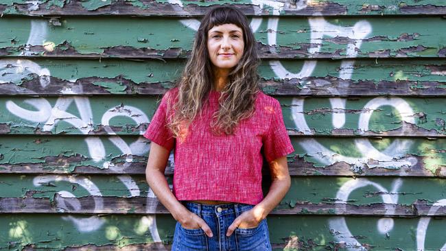 Actor and singer Esther Hannaford in Melbourne ahead of a national tour celebrating the 50th anniversary of Carole King's iconic album Tapestry. Picture: Aaron Francis