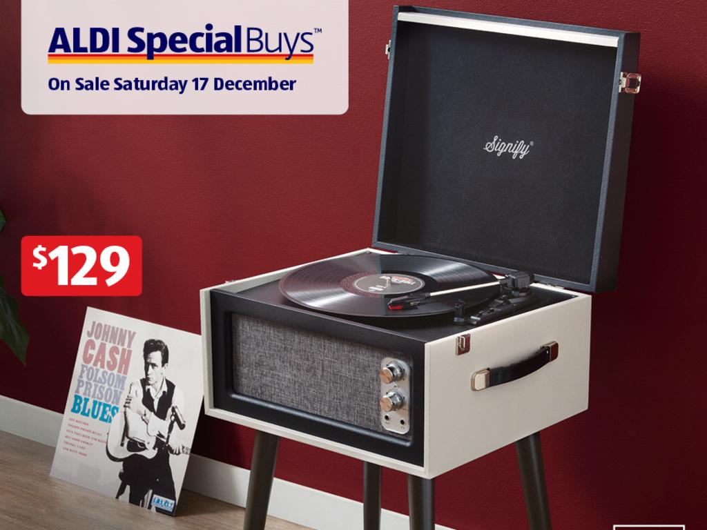 Aldi has released a record player. Picture: Facebook