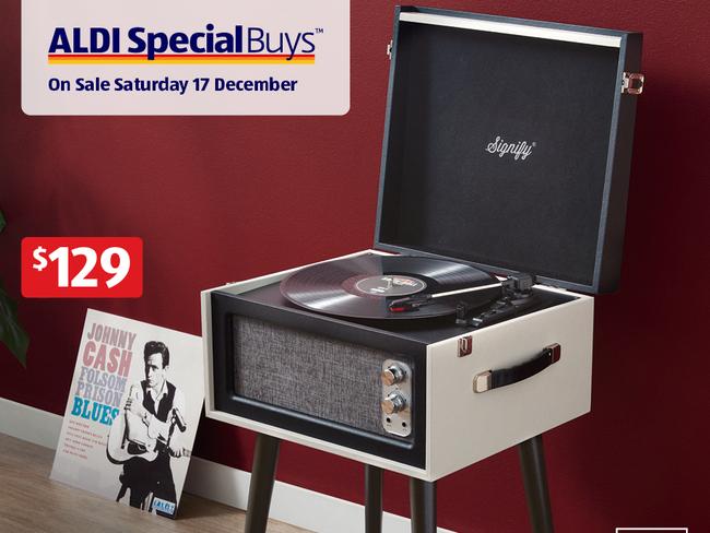 Aldi has released a record player. Picture: Facebook