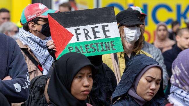 A Free Palestine rally for Gaza near Sydney Town Hall in August last year. Picture: NCA NewsWire/ Seb Haggett