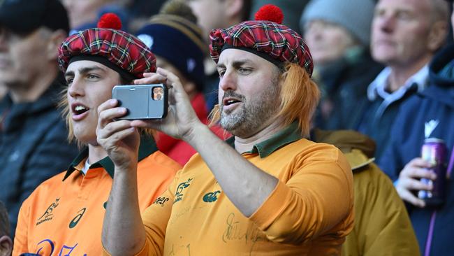 Aussie fans travelled to Murrayfield to see Australia’s first loss on their European tour.