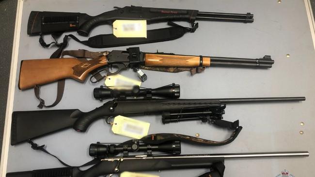 Guns seized during the June searches. Pic NSW Police