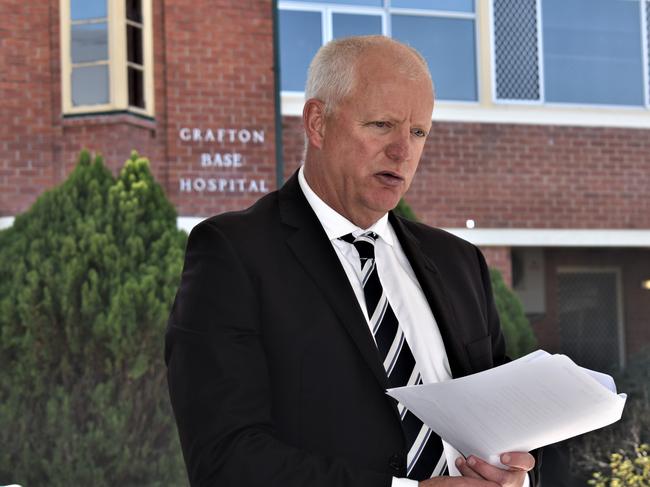 Northern NSW Local Health District chief executive Wayne Jones speaks at the official opening of the $17.5 million Grafton Base Hospital Ambulatory Care Centre on Thursday, 13th August, 2020.