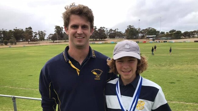 BMFC captain Kane Bowley (left) remains a superstar in the Mid North. Picture: Broughton Mundoora Football Club