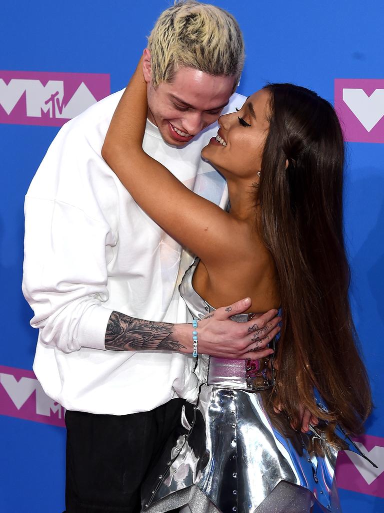 Pete Davidson and Ariana Grande at the 2018 MTV Video Music Awards. Picture: Jamie McCarthy/Getty Images