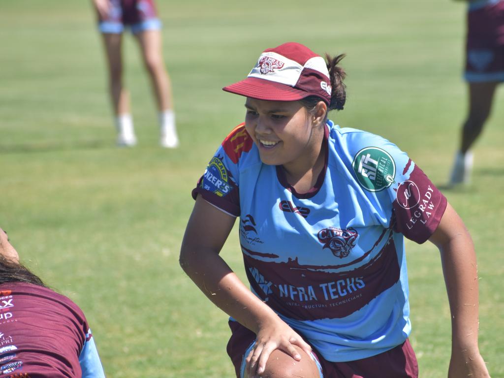 CQ Capras under-17 girls squad at pre-season training at Emmaus College, Rockhampton, on January 18, 2025.