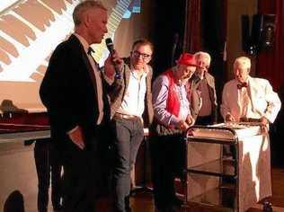 SOUNDING GOOD: Deputy Mayor Frank Wilkie at the Majestic organ relaunch. Picture: Contributed