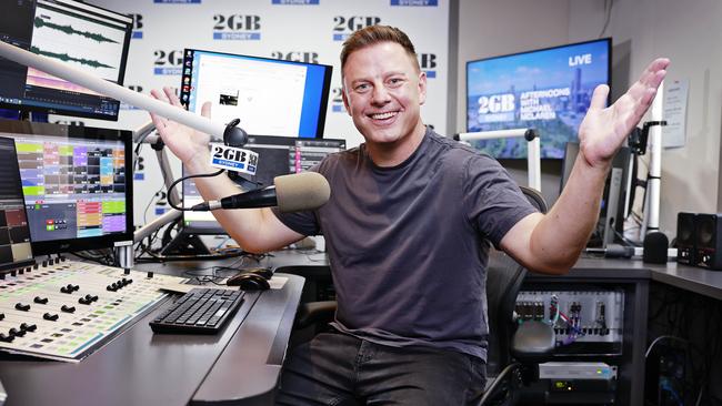 2GB radio host and Sydney radio No. 1 Ben Fordham in his studio. Picture: Sam Ruttyn