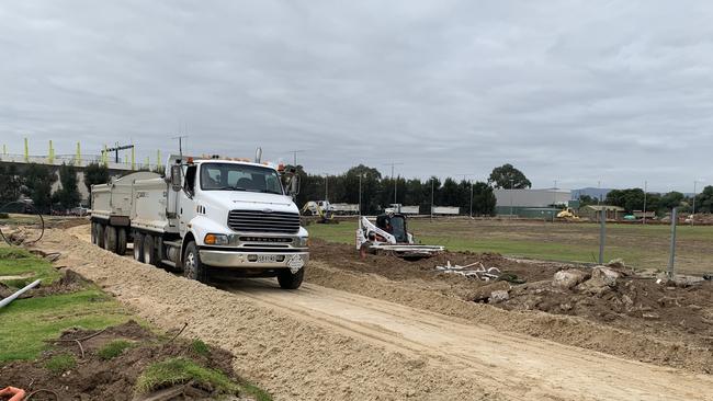 Work underway on the $2m redevelopment at Angle Park. Picture: PAULA THOMPSON