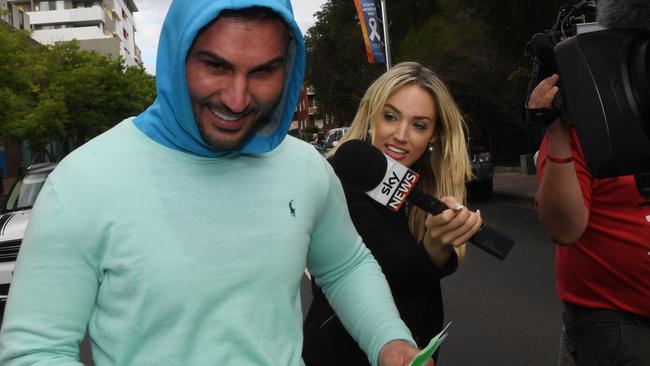 Former Auburn Deputy Mayor Salim Mehajer leaving a Sydney court after being granted bail after breaching an AVO. Picture: AAP Image/Dean Lewins.