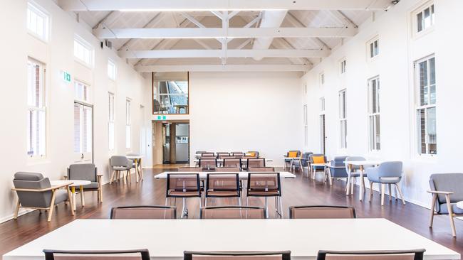 Heritage feel: A reading room in the new library which was once part of the old hospital. (AAP IMAGE MONIQUE HARMER)