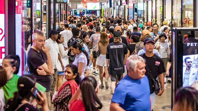 Boxing Day Sales.Huge crowds at DFO Brisbane looking to snap up a bargain.Picture: Nigel Hallett