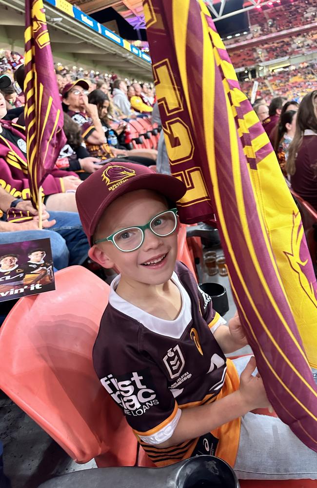 Ahead of the 2023 NRL grand final is one of Toowoomba's biggest Broncos fans Seth Beil.