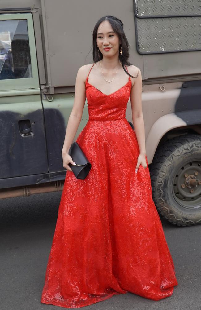 Nicole Daniel arriving at the 2023 Kingaroy State High School formal.