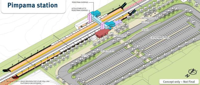 Pimpama heavy rail station design.