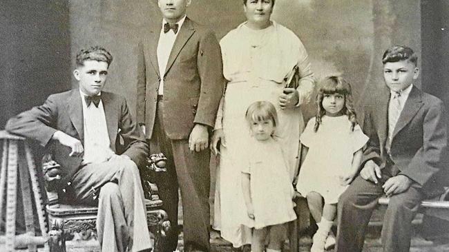 Joe Ellul (left) and his dad Guiseppi are pictured in this family portrait taken about 1934. Picture: Daily Mercury Archives