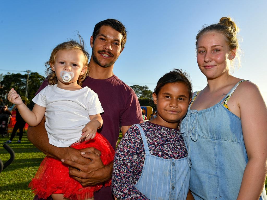 Lily Simpson with Kyle and Zamaya Rhodes and Kaliyah King.