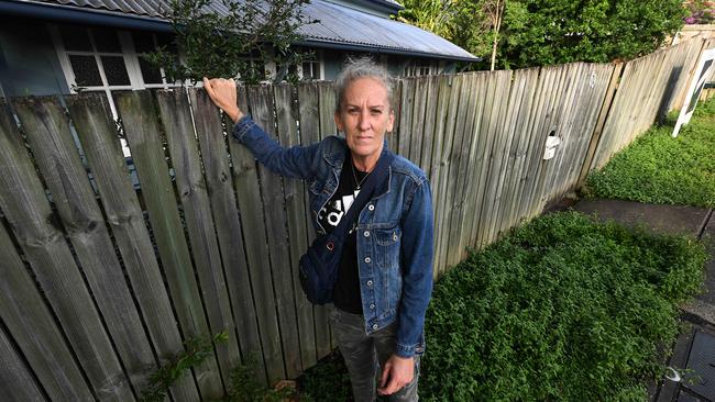 Christine McKenzie outside yet another rental property which she missed out on. Picture: Lyndon Mechielsen/Courier Mail