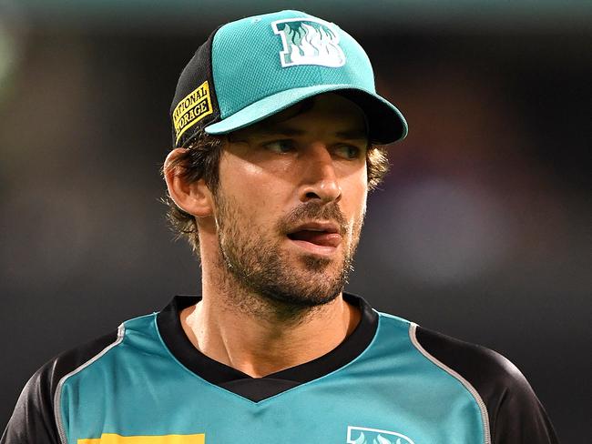Heat player Joe Burns looks on during the men's Big Bash League cricket match between the Brisbane Heat and Hobart Hurricanes at the Gabba in Brisbane, Wednesday, January 10, 2018. (AAP Image/Dave Hunt) NO ARCHIVING, EDITORIAL USE ONLY, IMAGES TO BE USED FOR NEWS REPORTING PURPOSES ONLY, NO COMMERCIAL USE WHATSOEVER, NO USE IN BOOKS WITHOUT PRIOR WRITTEN CONSENT FROM AAP