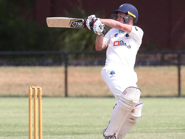 David Wildsmith of Kew batting during VSDCA: Kew v Plenty Valley on Saturday, March 17, 2018, in Kew, Victoria, Australia. Picture: Hamish Blair