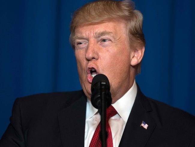 US President Donald Trump delivers a statement on Syria from the Mar-a-Lago estate in West Palm Beach, Florida. Picture: AFP
