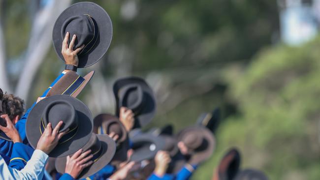 Marist Ashgrove supporters celebrate a try last Saturday. . Picture: Stephen Archer.